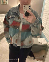 Boho Jacket, Denim Jacket for Women, Ansel in Blue, Fast Shipping