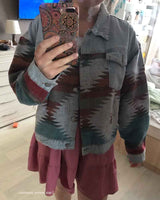 Boho Jacket, Denim Jacket for Women, Ansel in Blue, Fast Shipping