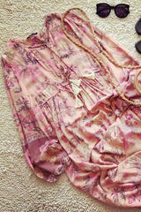 Boho Dress, Gown, Flower Garden in Pink, Blue and Yellow - Wild Rose Boho