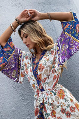 Boho Robe, Kimono Robe, Carina Rose Purple - Wild Rose Boho