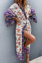 Boho Robe, Kimono Robe, Carina Rose Purple - Wild Rose Boho