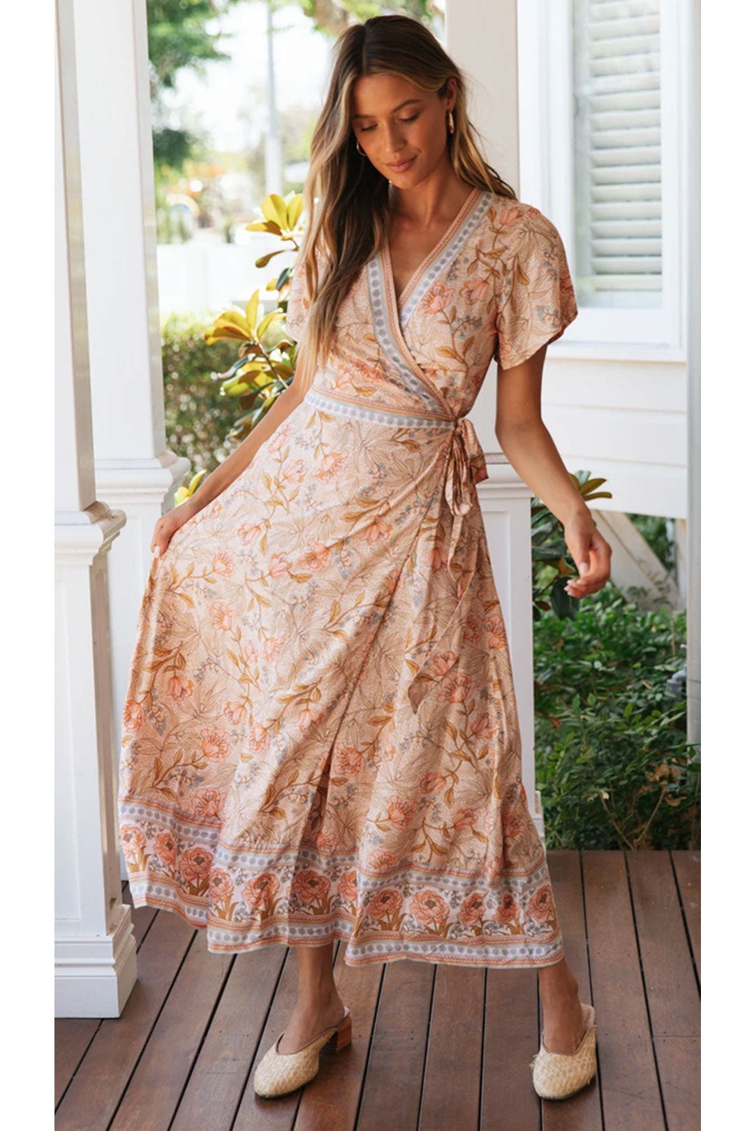 open lace back dress Plus Size Mediterranean Breeze Boho Maxi Dress