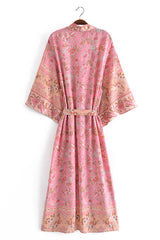 Boho Robe, Kimono Robe, Carina Rose Pink - Wild Rose Boho