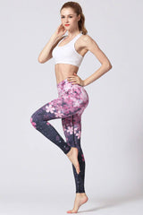 Boho Yoga Legging, Printed Tight, Pink Sakura - Wild Rose Boho