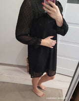 Boho Mini Dress Tunic Dress, Willow in Black