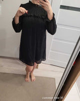 Boho Mini Dress Tunic Dress, Willow in Black