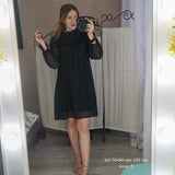 Boho Mini Dress Tunic Dress, Willow in Black