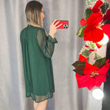 Boho Mini Dress Tunic Dress, Willow in Black