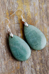 Boho Earrings, Dangle Earrings, Green Aventurine - Wild Rose Boho
