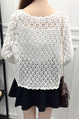 Boho Cardigan,Vinatge Crochet Cardigan Blouse, Marry White and Apricot - Wild Rose Boho