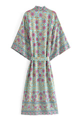 Boho Robe, Kimono Robe, Arama in Pine Green - Wild Rose Boho