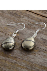 Boho Earrings, Dangle Earrings, Black Pyrite - Wild Rose Boho