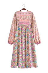 Gown Dress, Boho Maxi Dress, Loose Dress, Elliana Flower