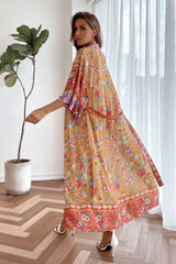 Boho Robe, Kimono Robe, Anna in Yellow Tiffany - Wild Rose Boho