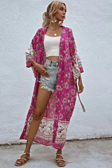 Boho Robe, Kimono Robe, Irma in Pink Berry - Wild Rose Boho