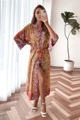 Boho Robe, Kimono Robe, Anna in Yellow Tiffany - Wild Rose Boho