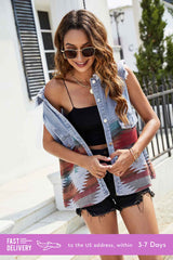Boho Vest, Denim Vest Women, Arwen, Fast Shipping