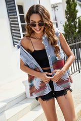 Boho Vest, Denim Vest Women, Arwen, Fast Shipping