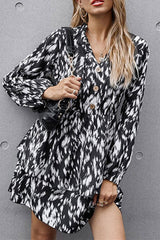 Mini Dress, Boho Dress, Vintage Dress, Black Brown Zebra - Wild Rose Boho