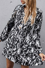 Mini Dress, Boho Dress, Vintage Dress, Black Brown Zebra - Wild Rose Boho