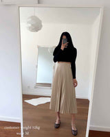 Boho Skirt, Hippie Skirts, Midi Pleated Skirt, Dark Tone