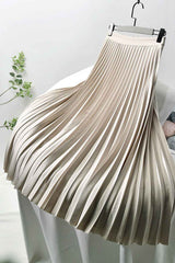 Boho Skirt, Hippie Skirts, Midi Pleated Skirt, Dark Tone