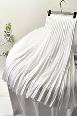 Boho Skirt, Hippie Skirts, Midi Pleated Skirt, Light Tone