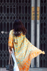 Boho Robe, Kimono Robe, Calla in Orange - Wild Rose Boho