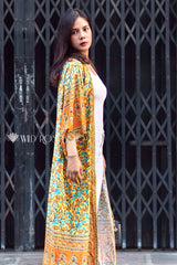 Boho Robe, Kimono Robe, Calla in Orange - Wild Rose Boho