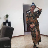 Boho Robe, Kimono Robe, Rosa Black Midnight - Wild Rose Boho