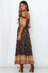 Boho 2 Piece Set, Matching Crop Top and Maxi Skirt, Jasmine in Navy - Wild Rose Boho