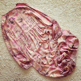 Boho Dress, Gown, Flower Garden in Pink, Blue and Yellow - Wild Rose Boho