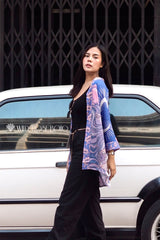 Boho Robe, Kimono Robe, Blue Eclipse Flower - Wild Rose Boho