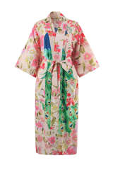 Boho Robe, Kimono Robe, Beach Cover up, Esme Peacock in Pink