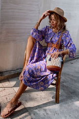 Boho Dress, Gown, Dwarf Purple Iris - Wild Rose Boho