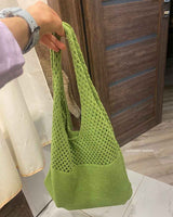 Boho Bag, Tote Bags, Crochet Tote, Knitted Shopper Handbags in Black, Beige, Brown and 10 colors