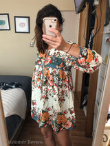 Mini Dress, Boho Dress, White Candytuft - Wild Rose Boho