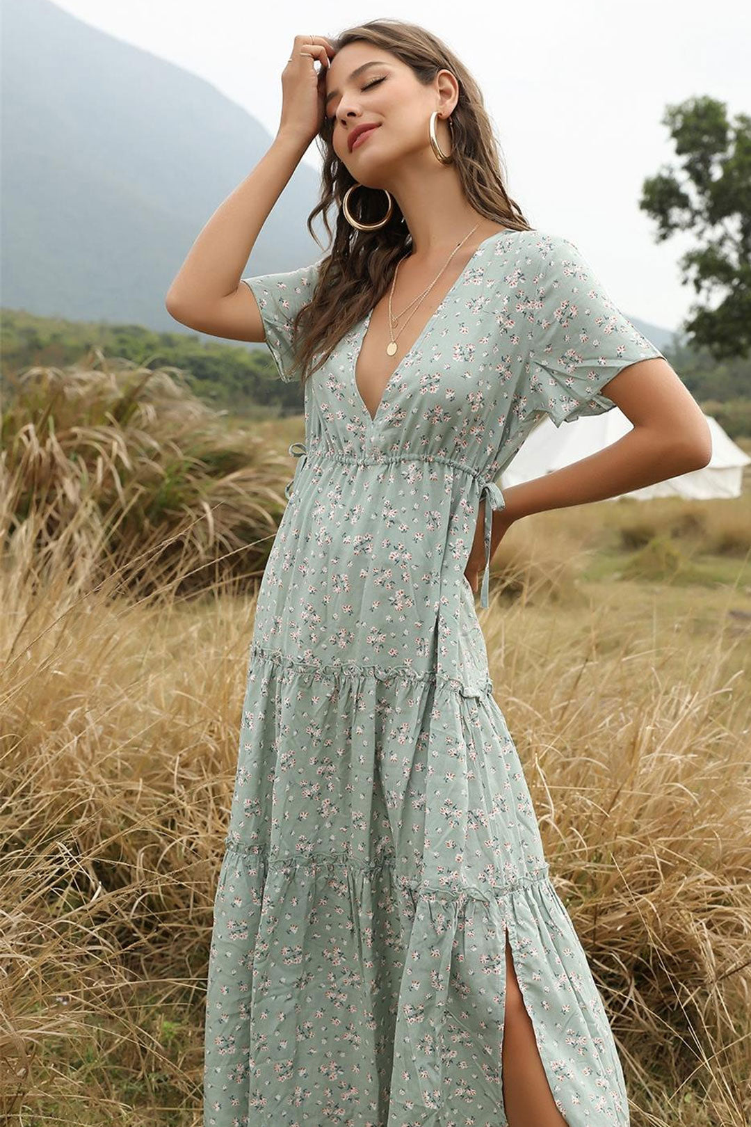 Sage Green Boho Dresses