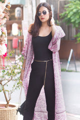 Boho Robe, Kimono Robe, Pink Susan Vine - Wild Rose Boho