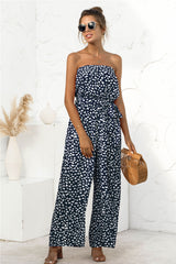 Boho Jumpsuit, Romper, Quincy in Navy Blue - Wild Rose Boho