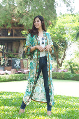 Boho Robe, Kimono Robe, Beige Flamingo - Wild Rose Boho