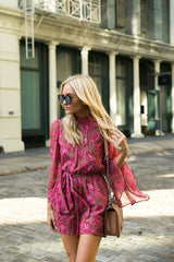 Boho Jumpsuit, Boho Romper, Playsuit,  Vintage Blue Rosewood