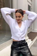 Autumn Winter 2 Piece Set, Matching Jacket and Mini Skirt, Furry Vintage Winter in Show White - Wild Rose Boho