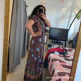 Maxi Dress, Sundress, Wrap Dress, Red Ruby - Wild Rose Boho
