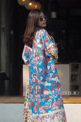 Boho Robe, Kimono Robe, Peony Blue Bird - Wild Rose Boho