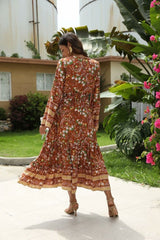Maxi Dress, Boho Dress, Gown, Siren in Brown - Wild Rose Boho