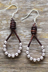 Boho Earrings, Dangle Earrings, Silver Bohemian Peal - Wild Rose Boho