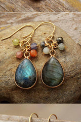 Boho Earrings, Dangle Earrings, Rhinestone