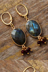 Boho Earrings, Dangle Earrings, Labradorite