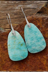 Boho Earrings, Dangle Earrings, Mint Amazonite